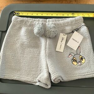 Disney- Forever 21 Kids PJ shorts Thumper character. Fleece